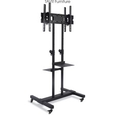 Dual Mobile TV Stand Rolling TV Cart Floor Stand with 2 TV Brackets for 32-70"TV