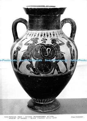 D008586 Museum von Rhodos. Schwarze figürliche Dachbodenvase. Hannibal