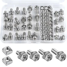 6 or 64 Battery Bolts and Nuts M6 Stainless Steel Motorcycle Battery Terminal Nu