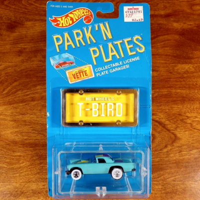 Hot Wheels Park 'N Plates '57 T-Bird Turquoise WW Whitewall