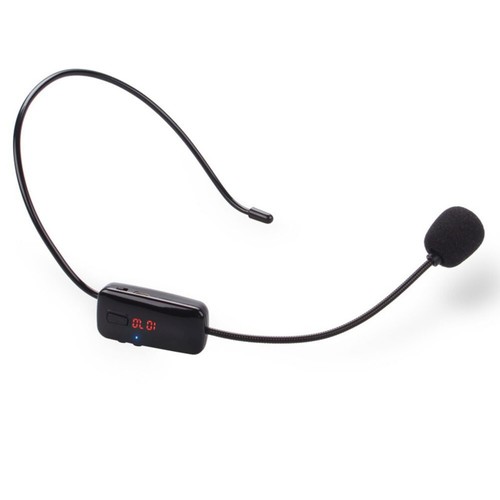 Black Color FM Wireless Microphone Headset with digital tube frequency display - Picture 11 of 12