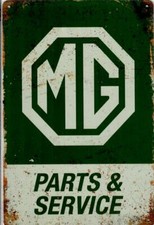 Retro Metal Sign, Garage, Man Cave, She Shed, Bar 30cm x 20cm MG Parts & Service