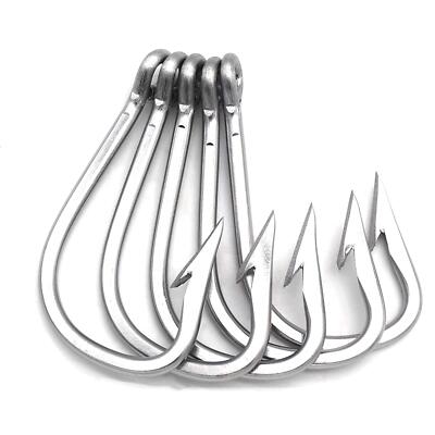 Saltwater Large Giant Shark,Tuna Catfish Hook Stainless Steel Fishing Hook,5 PCs