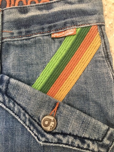 Akademiks Blue Jean Shorts Mens 36 Street Baggy Hip Hop Big Groovy Pockets Vtg - Picture 5 of 9