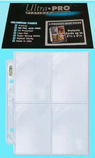 25 ULTRA PRO PLATINUM 4 POCKET MINI pages 2.5x3.5 team set card album sheets