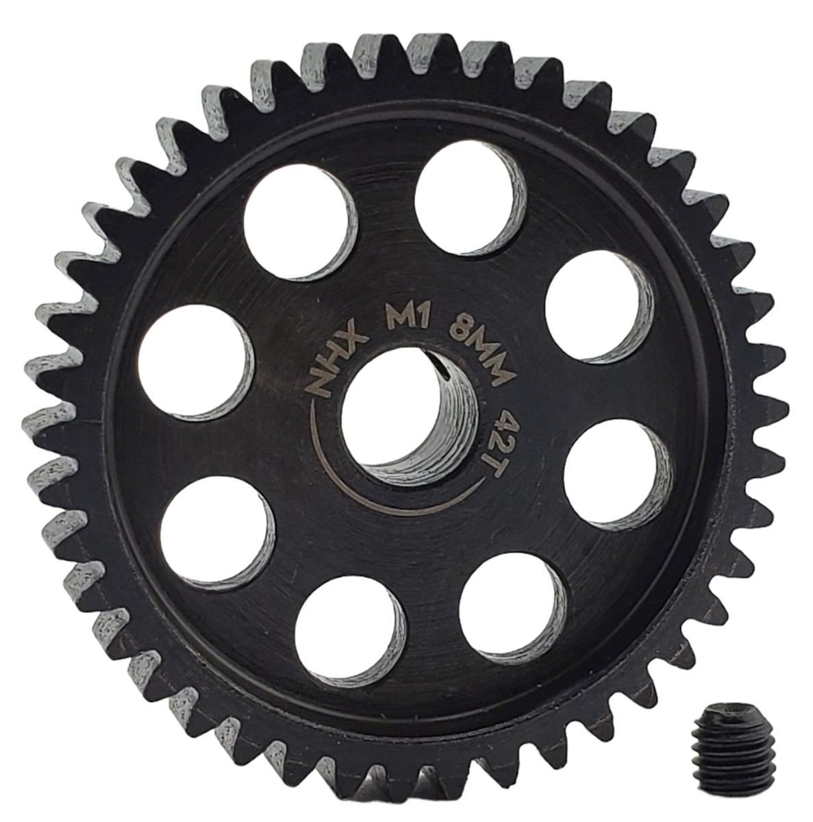 NHX RC MOD1 8mm Bore Hardened Steel 42T Pinion Gear Speed Run Drag