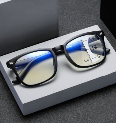 Square Reading Glasses Progressive Multifocus Anti Blue Light Presbyopia NEW
