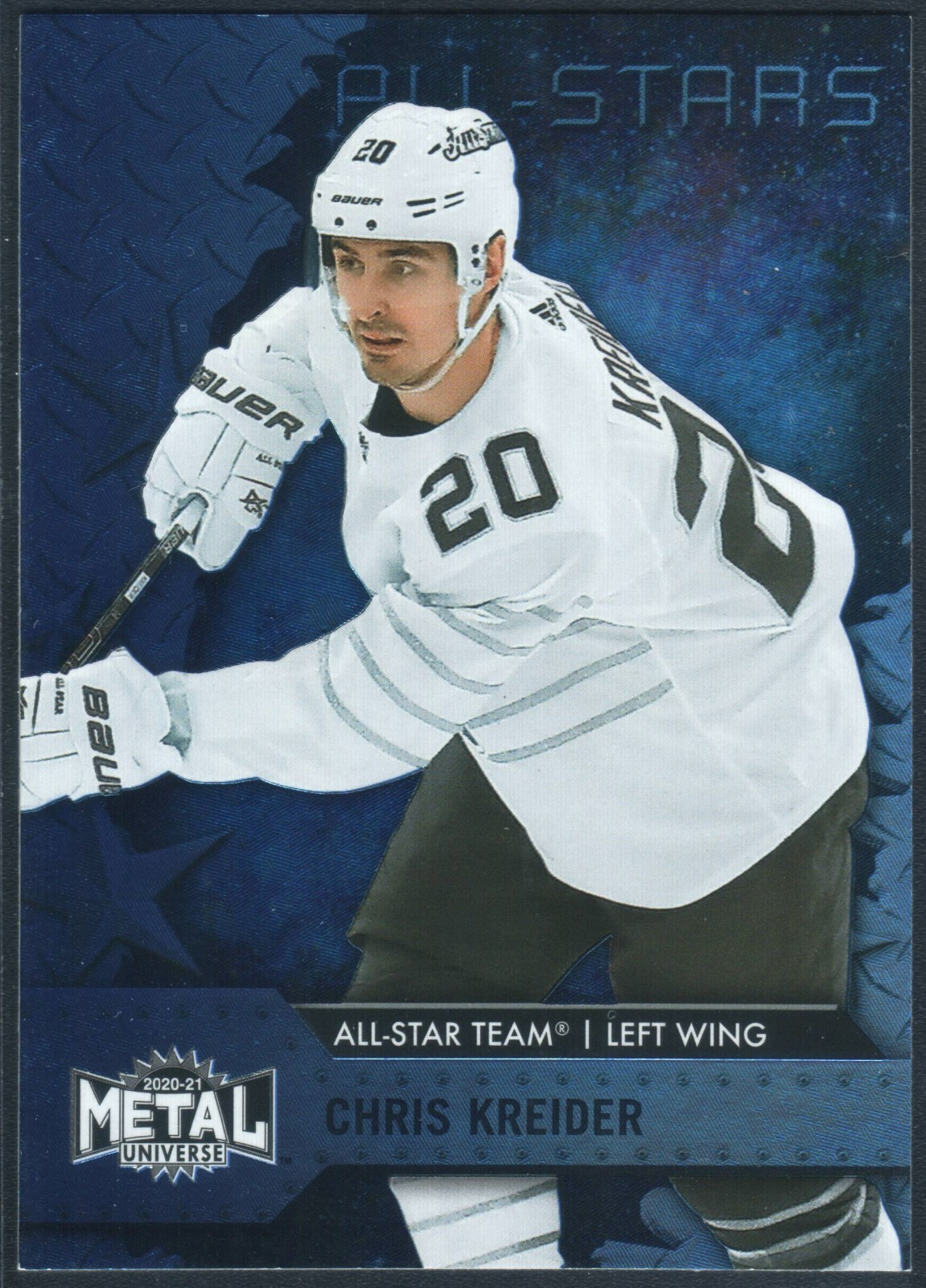 Chris Kreider All-Stars Blue #196 2020-21 Skybox Metal Universe With Freebies