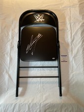 THE UNDERTAKER SIGNED AUTOGRAPH FULL SIZE STEEL CHAIR WWE CHAMPION PSA/DNA COA