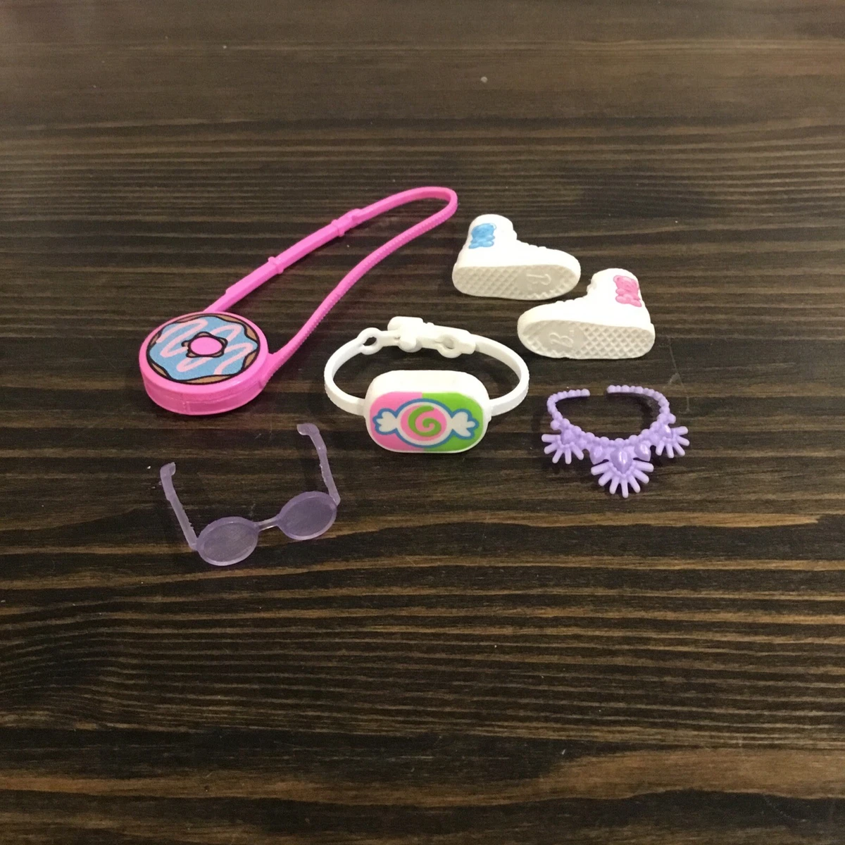 Barbie Gummy Bear Shoes Pink Purse Fannypack Glasses And