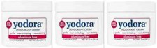 Yodora Deodorant Cream 2oz each *Three Pack*