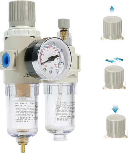 Combo de secador de aire neumático regulador de filtro de aire comprimido NPT de 1/4" para - Imagen 2 de 12