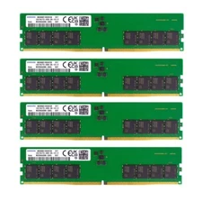 128GB (4X 32GB ) DDR5 Samsung 4800MHz PC5-38400 UDIMM Memory (M323R4GA3BB0-CQK)