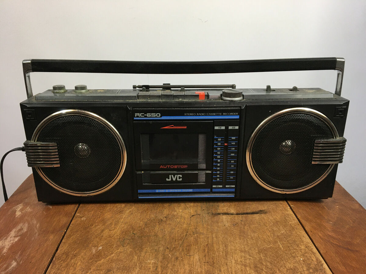 Vintage JVC RC-650 Stereo Radio Cassette Recorder Tape Player