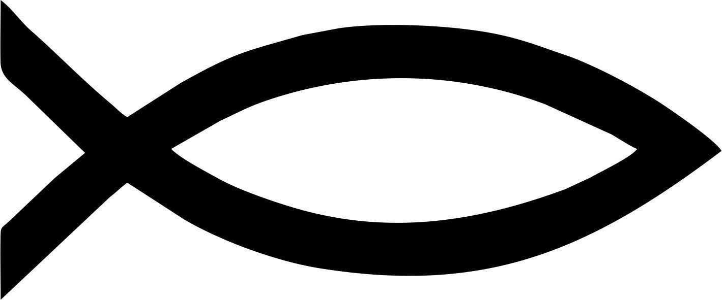 aufkleber sticker auto motorrad fisch christentum ichthys symbol schwarz