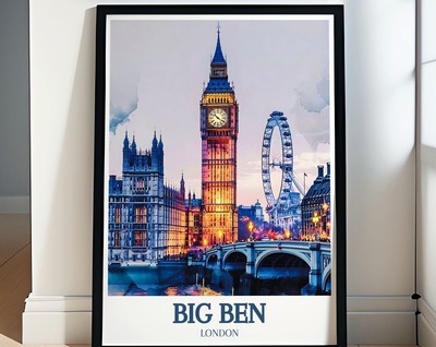 Big Ben Art Print Iconic London Decor British Heritage Wall Art London Travel