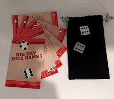 Big Day Dice Games Marlboro Philip Morris USA 2007 2 Chrome Dice Drawstring Bag