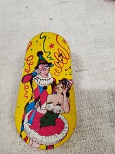 US Metal Toy Tin Grinder Noise Maker dancers red back