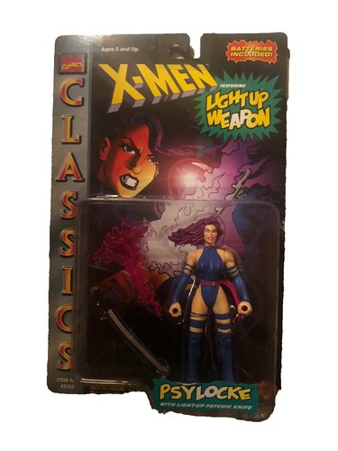 Psylocke Vintage 1996 Toybiz X-Men Classics Figure w/ Light Up