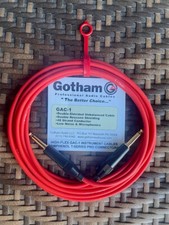 Gotham GAC-1 Instrument Cable Assembly  25 ft. Straight Plugs RED