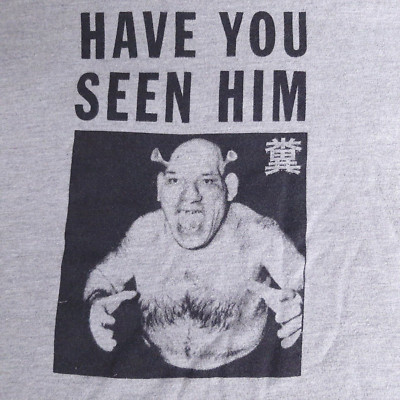 Vintage Rarest Candy Unisex X-Large T-Shirt French Shrek Have You Seen Him Gray
