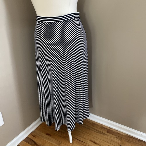 INC International Concepts Black & White & Silver Striped Maxi Skirt Size 2X - Picture 3 of 9