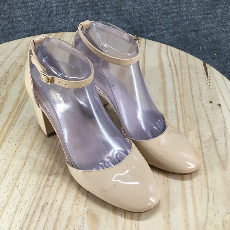 Louise et Cie Correa al Tobillo D'Orsay Bomba Mujer 8M Beige Tacones Bloque Charol Foto 3 de 4