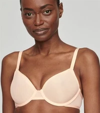 NWOTD CUUP 38G The Demi Modern T Shirt Ivory Bra Lightly Padded 130140
