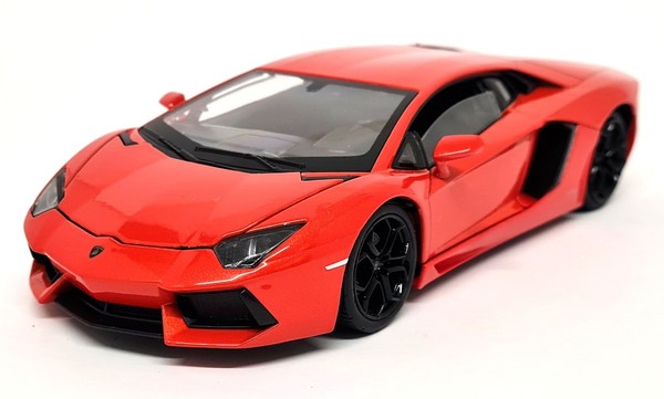 Nex 1/24 - Lamborghini Aventador Lp 700-4 Supercar Orange Diecast Model Car-image