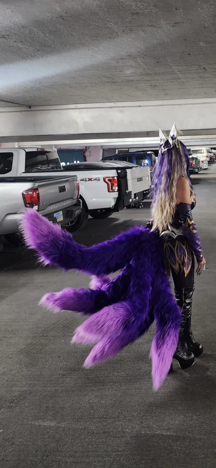 Purple Nine Tails -Disfraz-Cosplay-Anime-League Of Legends-Personalizado-Hecho a mano-Zorro Foto 3 de 4