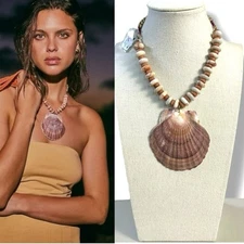 Free People Love Letter To The Sea Necklace NWT Bohemian Beach Adjustable Shell