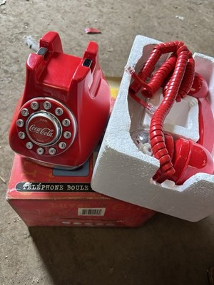 Vintage Coca Cola Snow Dome Telefon Telefon OVP 2 Hand Sets Handbuch