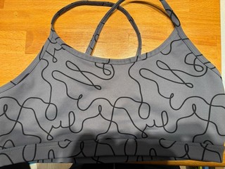 Taubenblauer mit schwarzen Streifen Sport BH Gr L