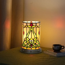 Tiffany Style Stained Glass Matam Table Lamp Living Room Bedroom Bedside Flow...