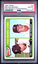 1965 Topps #74 RED SOX ROOKIES R.Petrocelli/J.Stephenson PSA 8 NM-MT HIGH END!