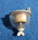 Vintage Original Moraine Durlex Brass Insert Inline Fuel Filter Glass Bowl RARE