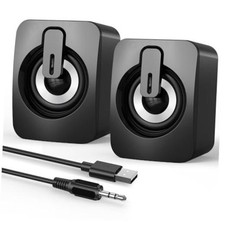 Computer Speakers for Desktop,Portable PC Monitor Speaker,Mini Speakers for