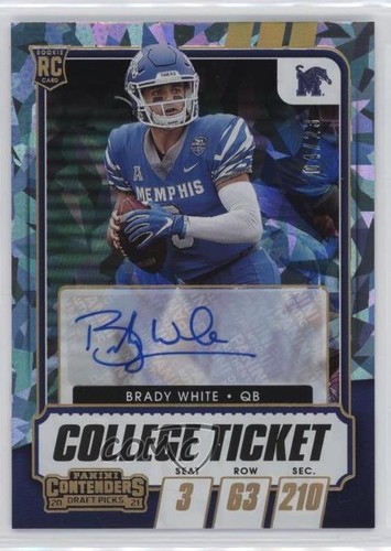 2021 Contenders Draft Picks College Ticket 4/23 Brady White Rookie Auto RC 17hq