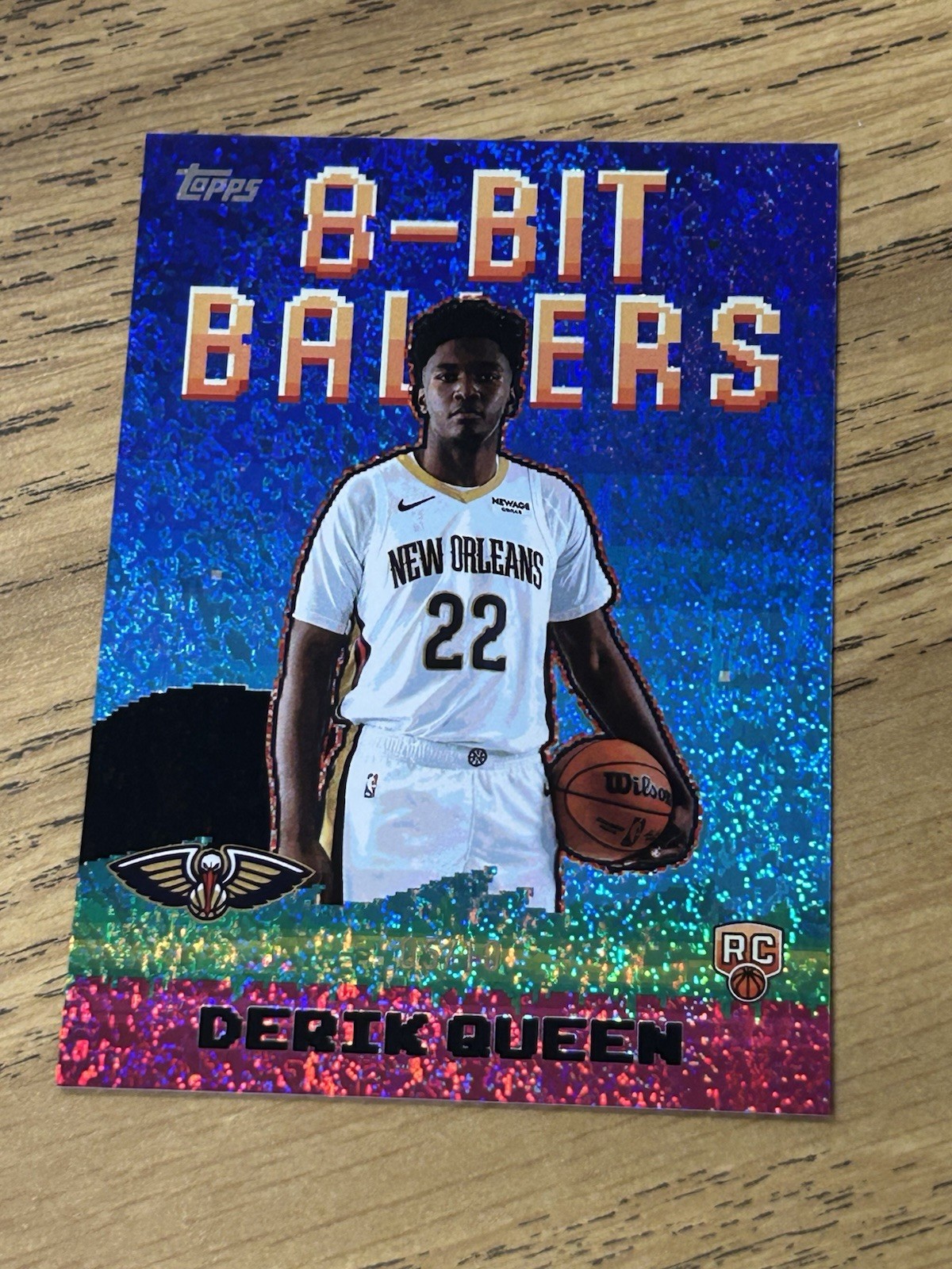 DERIK QUEEN 2025-26 Topps ROOKIE RC 8-Bit Ballers BLACK HOLO FOIL 5/10 SSP 8B39