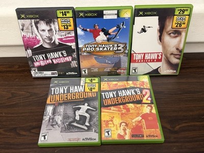 Tony Hawk Xbox 5 Game Lot Underground 1 2 Pro Skater 3 Project 8 American Waste