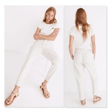 Madewell Griff Tapered Fatigue Cargo Pants Size 30 Cropped Ankle Form Gray