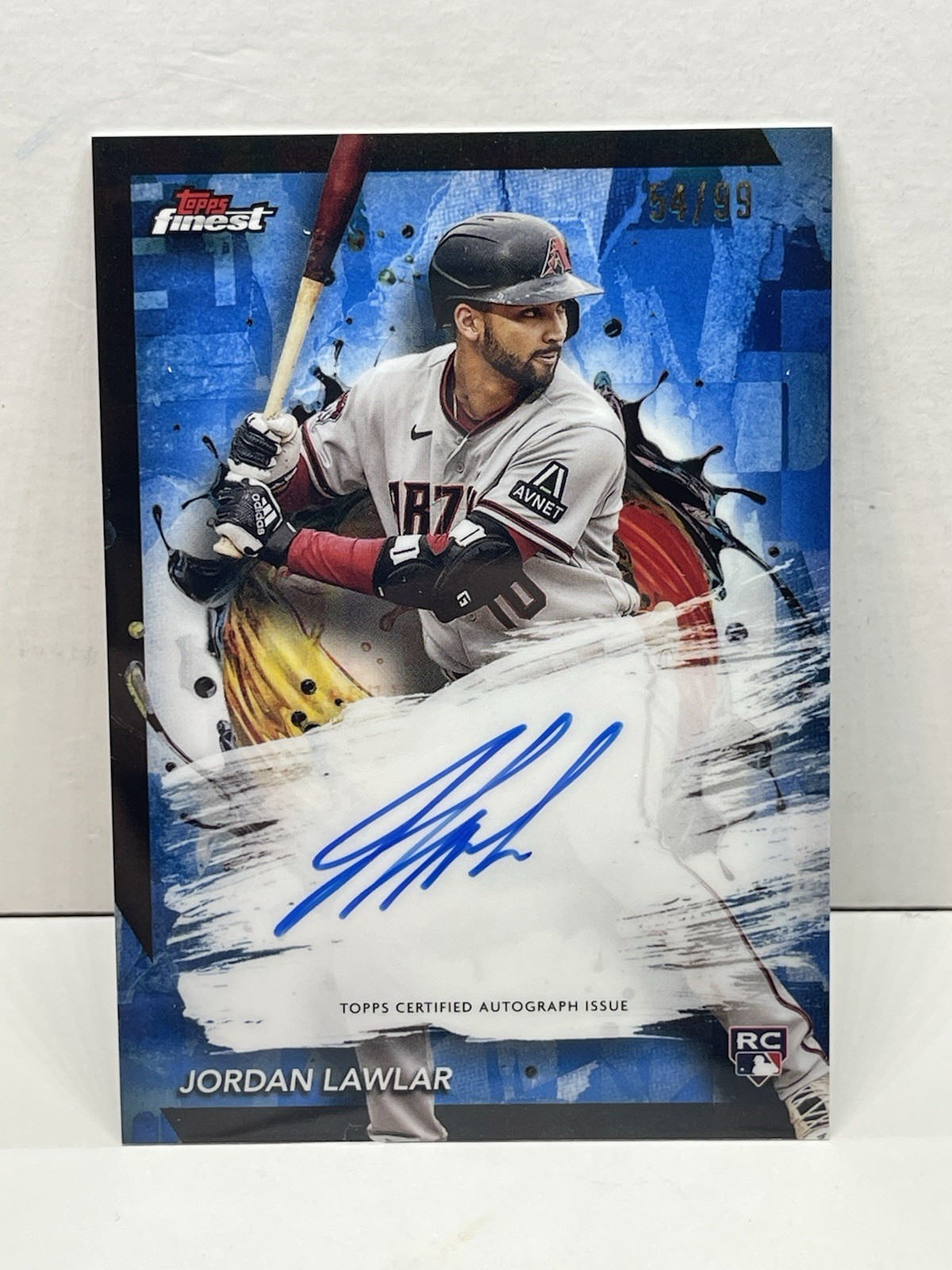 2024 Topps Finest - Finest Autographs Blue Refractor #FA-JL Jordan Lawlar /99