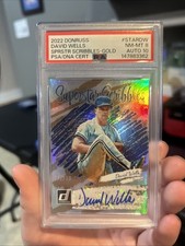 2022 DONRUSS DAVID WELLS SPRSTR SCRIBBLES-GOLD PSA/DNA CERT NM-mt 8 Auto 10