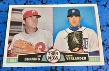 2013 Topps Heritage Then & Now Bunning & Verlander TN-BV; Near Mint