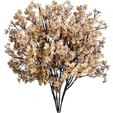 15 Bundles Artificial Light Brown Baby s Breath Flowers