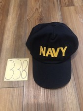 Vintage US Navy Black Ball Cap Snapback Made In The USA One Size Fits All