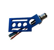 Analogis HS-23 gekröpfte Headshell SME-Anschluss blau OFC-Kabel