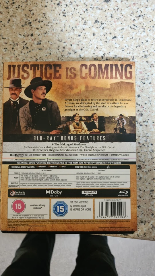 Tombstone 4K Ultra HD Blu-ray, 2-Disc Collector’s Edition) , 16:9, 2.35:1 - Image 2 of 4