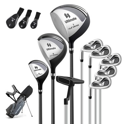 Men's Left-Handed Complete Golf Clubs & Bag Set w/460CC #1 Driver, #3 Fairway
