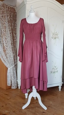 Scarlet Darkness Kleid S/M, altrose, Larp, Elfe, Fantasy